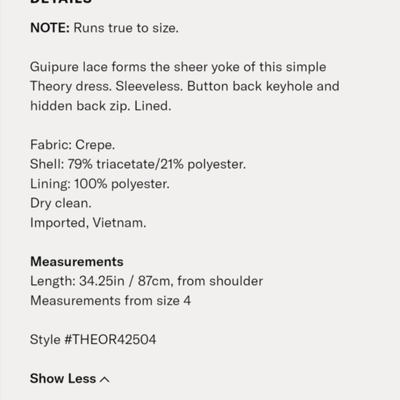 Theory Elevate Crepe Sleeveless Dress NWOT - Picture 3 of 10